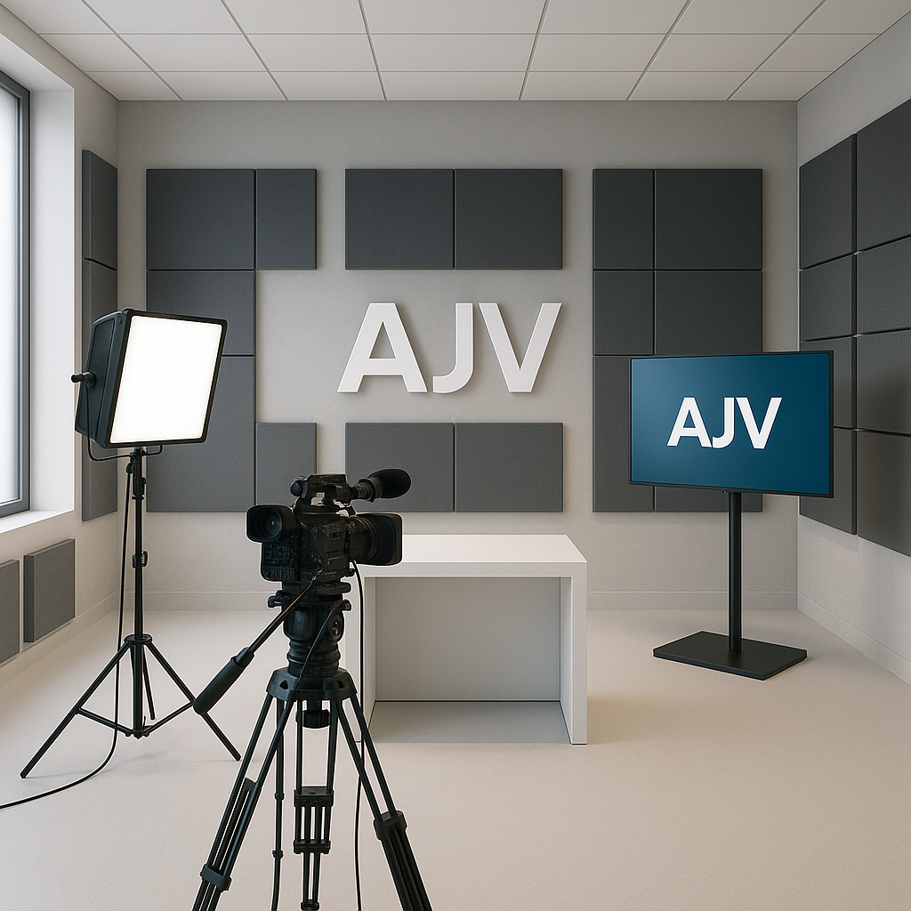 برند AJV آکوستیک پنل؛ مرجع تخصصی مشاوره، تجهیز و آکوستیک‌سازی اتاق ضبط صدا و تولید محتوا