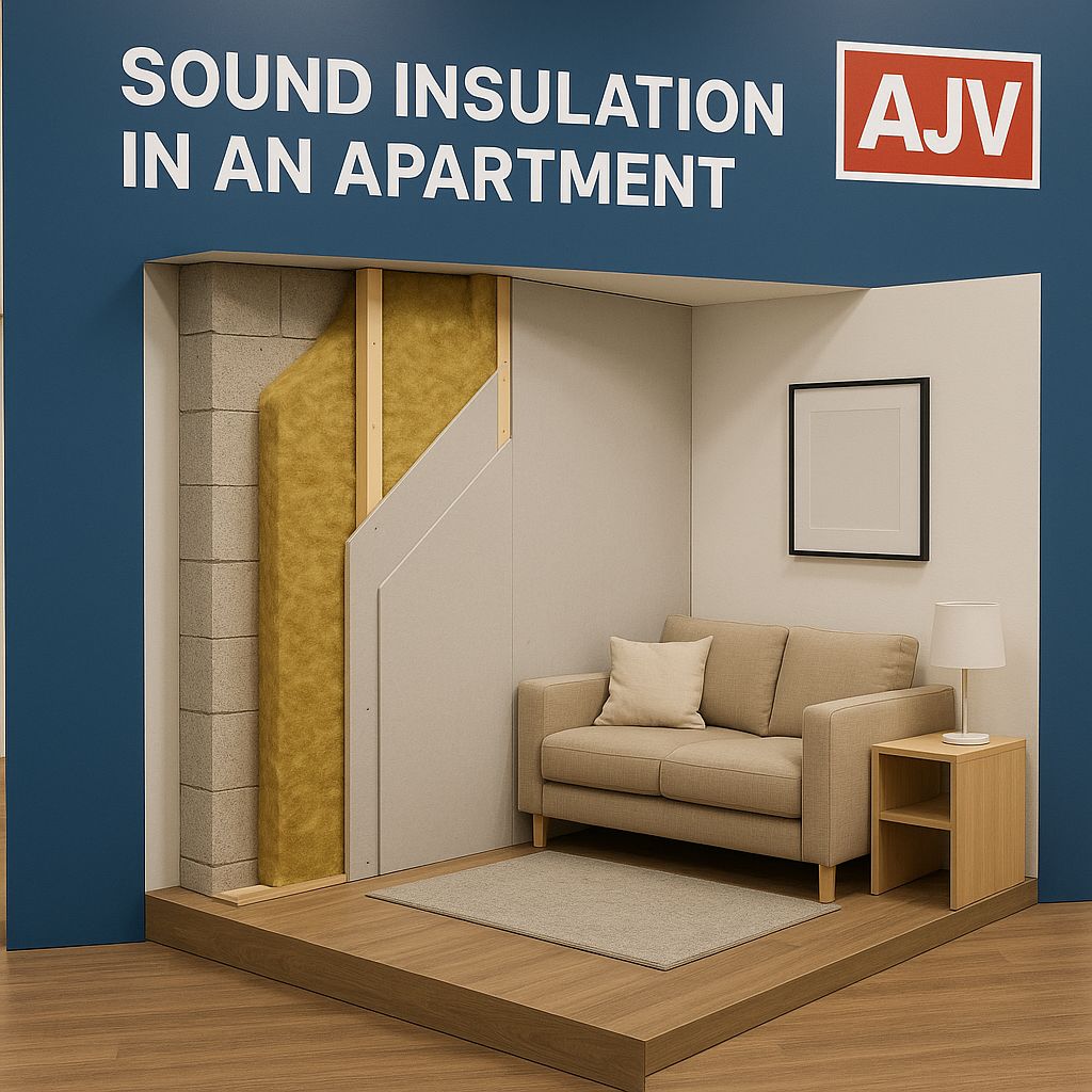 قیمت تجهیزات مورد نیاز آکوستیک و عایق صدا AJV در آپارتمان