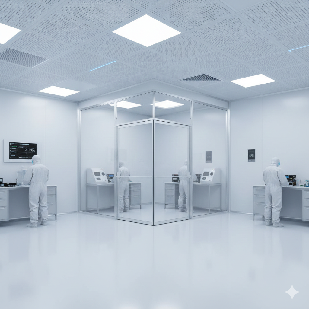 فضای ضد پارتیکل با پنل های آکوستیک AJV