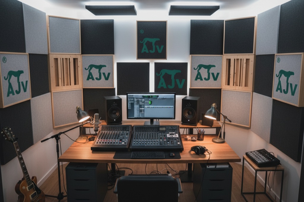 نقش پنل‌های آکوستیک در طراحی استودیوهای خانگی حرفه‌ای؛ از ایده تا اجرای برند ای جی وی