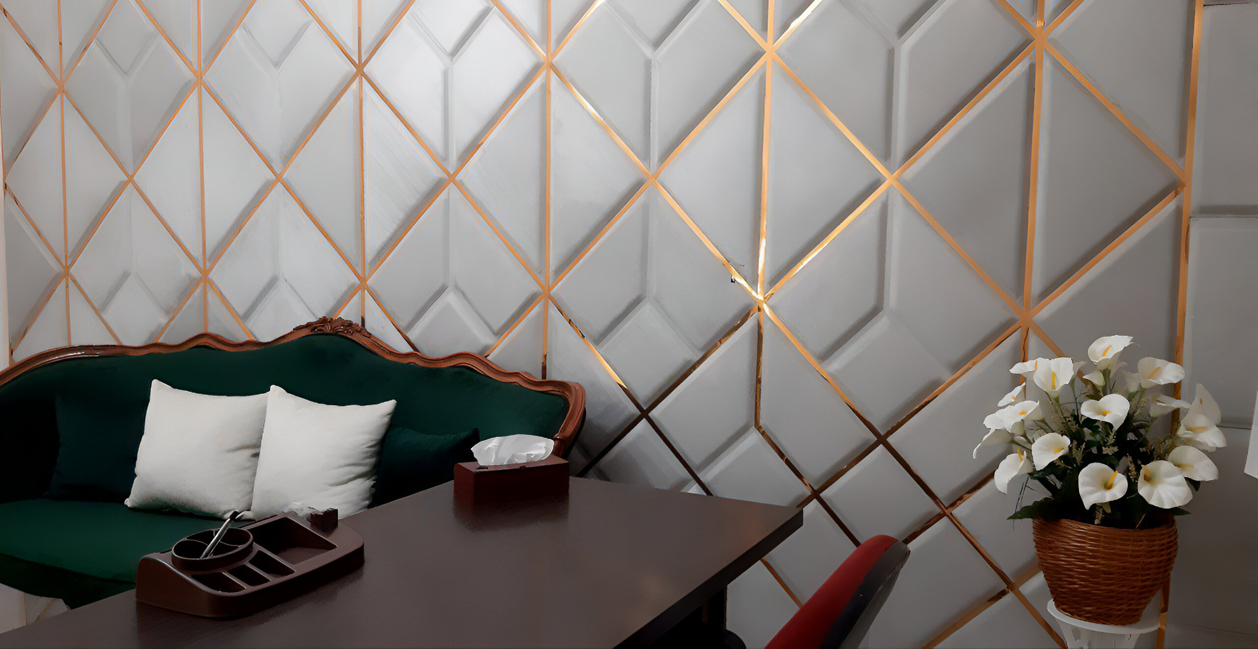 آموزش نصب دیوارپوش مخملی آکوستیک پشت چسب دار