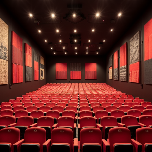 قیمت عایق صدا حرفه ای AJV مخصوص دیوار و سقف سالن اجتماعات