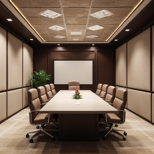 قیمت عایق صدا حرفه ای AJV مخصوص دیوار و سقف سالنهای کنفرانس