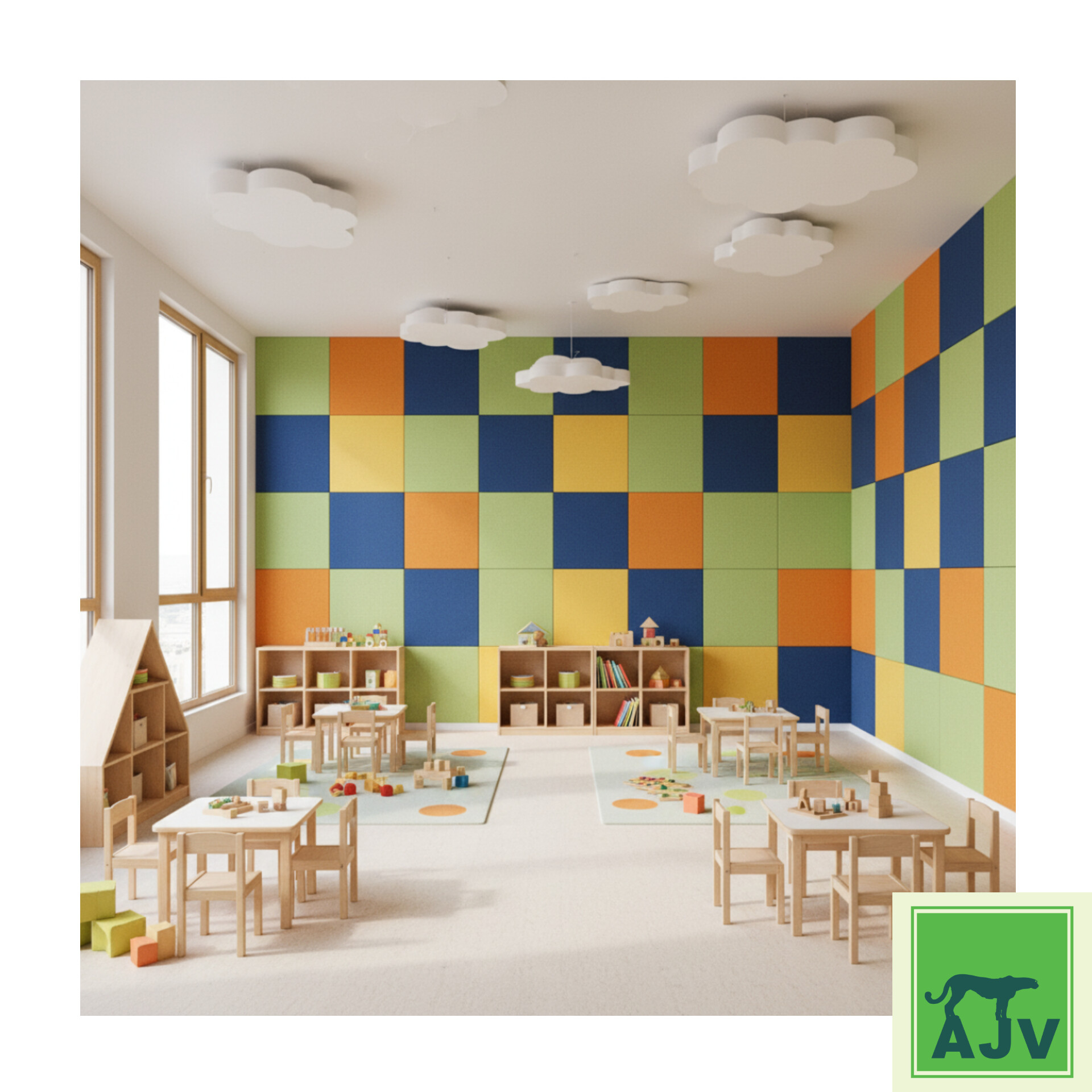 اهمیت آکوستیک در محیط‌های آموزشی کودکانه . پنل های ای جی وی