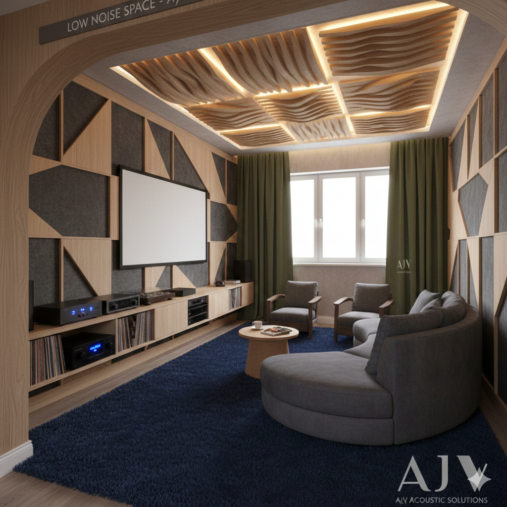 طراحی و اجرای فضاهای کم صدا (Low Noise Space با راهکارهای تخصصی آکوستیک AJV