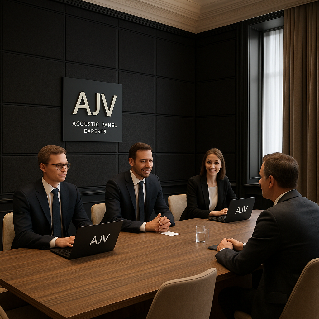 برند AJV آکوستیک پنل: تخصص در مشاوره، تجهیز و آکوستیک‌سازی اتاق جلسات حرفه‌ای