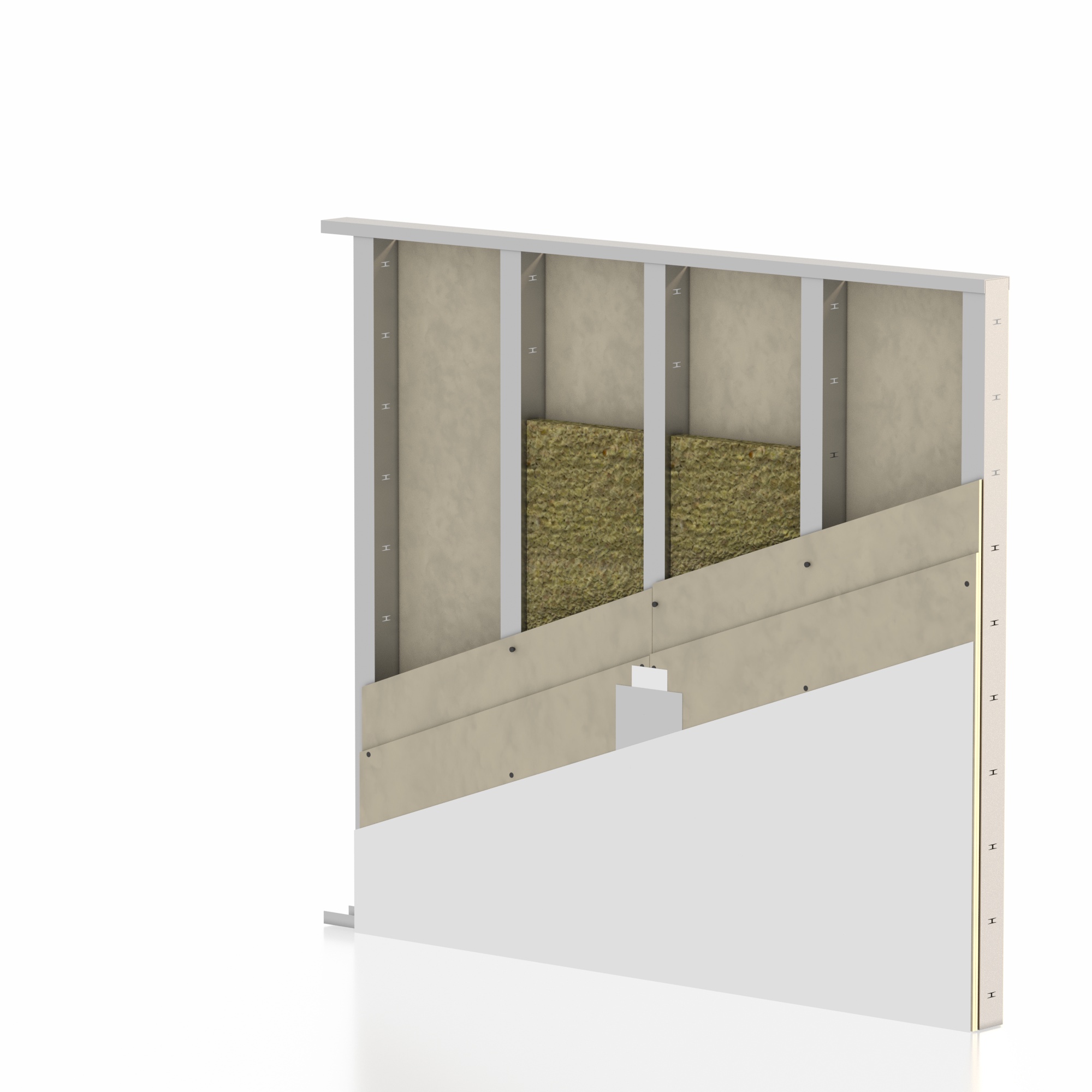 دیوار پیش ساخته دولا پنل گچی