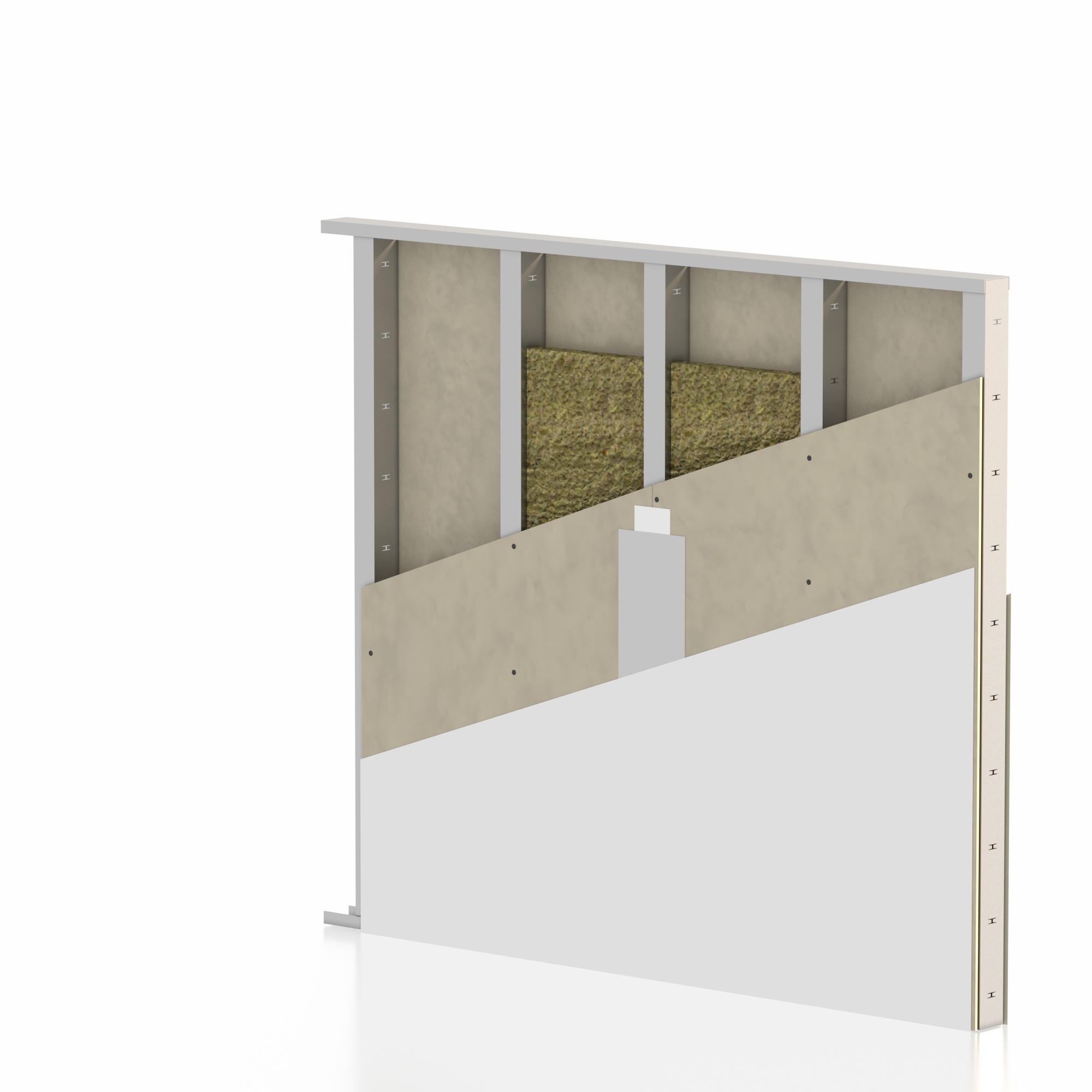 دیوار پیش ساخته تک لا پنل گچی